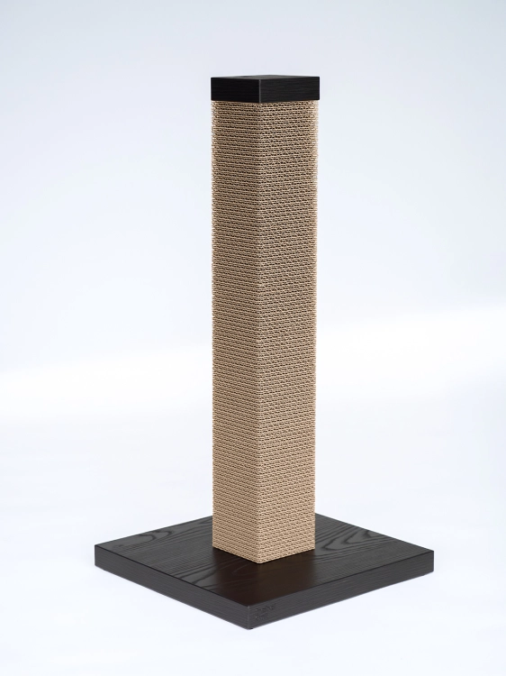 pionowy drapak kartonowy dla kota WOODSTAN black wood